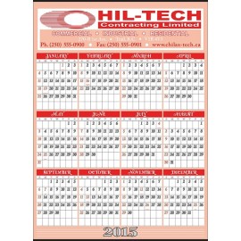 Custom Imprinted Yearly Calendar w/Border Line (19" x 26 ")  Custom Imprinted Yearly Calendar w/Border Line (19" x 26 ")