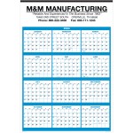 Single Sheet Wall Calendar - Full Year View: 2024 Custom Imprinted