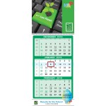 Custom 3-Month V Optimal Wall Calendar Logo Printed