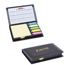 Sticky Note With Calendar With PU Leather Holder Custom Imprinted