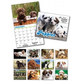 13 Month Custom Appointment Wall Calendar - PUPPIES Custom Imprinted