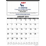 Monthly Wall Calendar Tinned at top (19"x26") Custom Imprinted