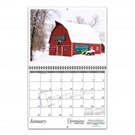 Impressions Wire-bound 12-Month/13-Photo Wall Calendar Custom Imprinted