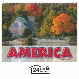 2024 America! Wall Calendar - Spiral Custom Imprinted