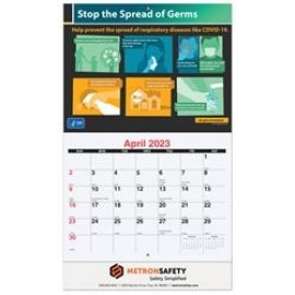 Stapled Safety Wall Calendar (10 5/8"x18") Custom Imprinted