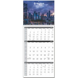 3 Month At A Glance Wall Calendar (11"x25 1/2") Custom Printed  3 Month At A Glance Wall Calendar (11"x25 1/2") Custom Printed