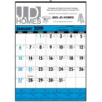 Contractor Commercial Wall Calendar w/ 3 Color Imprint Custom Imprinted