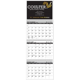 Custom Imprinted 3 Month View Budget Full Color Wall Calendar