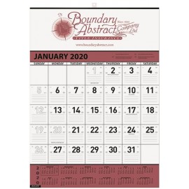 Choose Your Color Contractor Calendar w/2 Color Imprint (18"x25") Custom Imprinted
