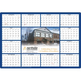 Logo Printed Full Color Premium Plastic Write-on/ Wipe-off Table Calendar