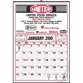 Logo Printed Medium 12-Sheet Lined Memo Calendar