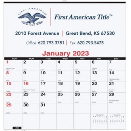 Deluxe Wall Pad Calendar (2 Color Imprint) Logo Printed