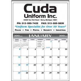 Personalized Large 12 Sheet Calendar w/Open Date Blocks