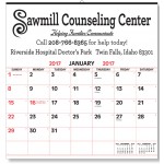 Logo Printed Deluxe Wall Pad Calendar (One or Two Color Imprint)
