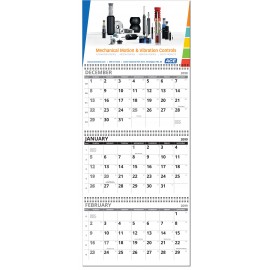 Economy Four Panel Full Color Custom Wall Calendar Logo Printed