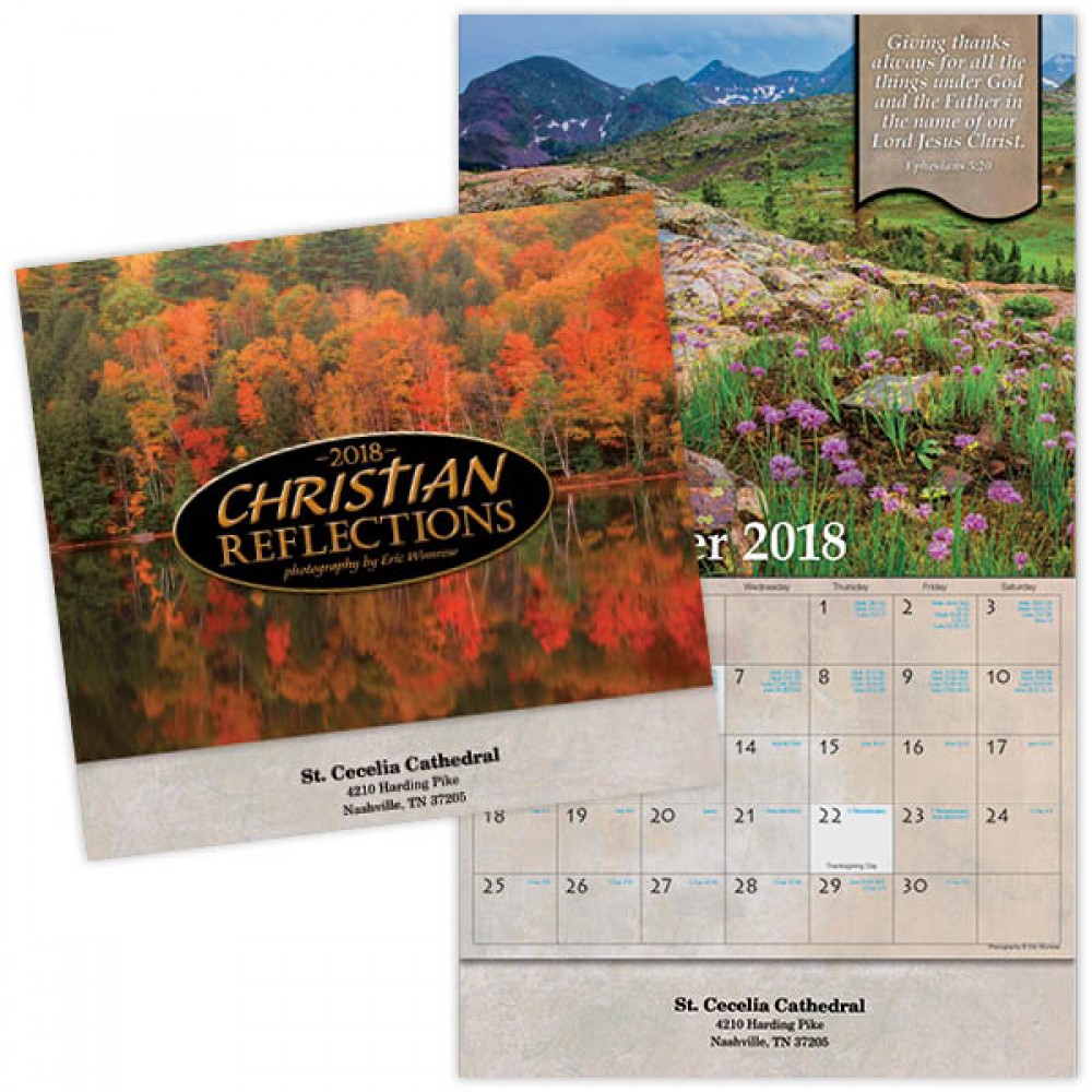 Christian Reflections Stapled Wall Calendar Custom Printed