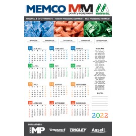 Poster Calendar/Year At A Glance/Style C (11"x17") Custom Imprinted  Poster Calendar/Year At A Glance/Style C (11"x17") Custom Imprinted