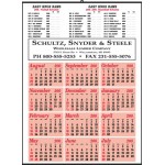 Athletic Sport Schedule Calendar Custom Printed