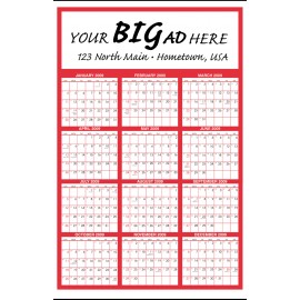 Logo Printed Giant Year View Wall Calendar  Logo Printed Giant Year View Wall Calendar