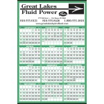 Logo Printed Yearly Calendar w/Large Date Number (14 5/8" x 21 3/4")