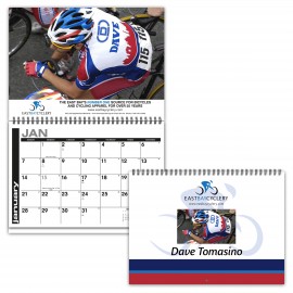 Spotlight Wire-Bound 2-Photo/12 Month Wall Calendar Logo Printed