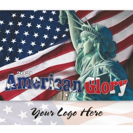 American Glory Stapled Wall Calendar Custom Printed  American Glory Stapled Wall Calendar Custom Printed