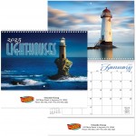 Custom Imprinted Full Clr Lighthouses Wall Calendar