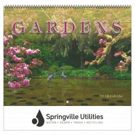 2024 Gardens Wall Calendar - Spiral Logo Printed