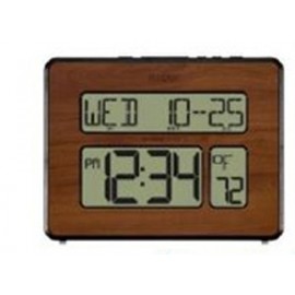 La Crosse Technology Atomic Digital Wall Clock (Walnut Brown) Custom Imprinted