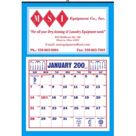 Full Apron Calendar w/Pad & Process Blue Border Logo Printed  Full Apron Calendar w/Pad & Process Blue Border Logo Printed