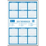 Logo Printed Jumbo Yearly View Commercial Wall Calendar w/ Middle Ad