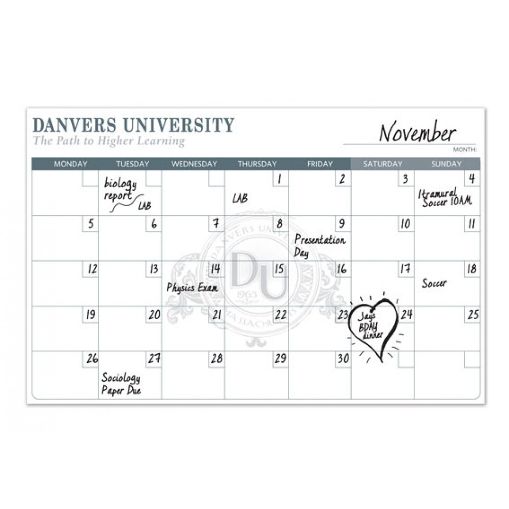 Wall Calendar, Large Dry Erase Custom Printed