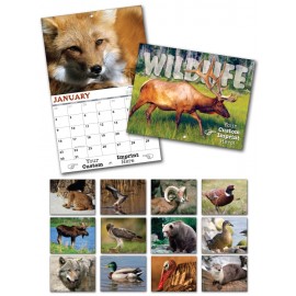 Personalized 13 Month Custom Appointment Wall Calendar - WILDLIFE