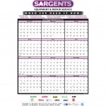 4-Color Vertical Laminated Wall Planner Custom Printed