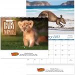 Full Color Baby Animals Spiral Wall Calendar with Logo