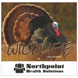 Custom Imprinted 2024 Wildlife Wall Calendar - Stapled  Custom Imprinted 2024 Wildlife Wall Calendar - Stapled