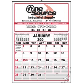 Custom Imprinted Large Size Memo 12 Sheet Calendar w/Lines