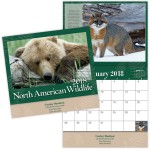 Custom Imprinted North American Wildlife Wall Calendar Stitched