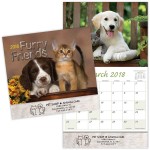 Furry Friends Stapled Wall Calendar Custom Printed
