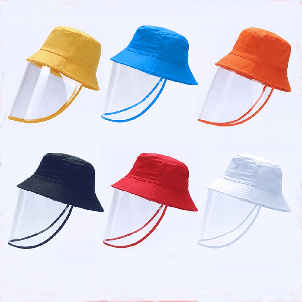 Custom Imprinted Anti Spitting and Anti Saliva Fog Dust UV Sun Full Protective Hat Cover Outdoor Bucket Hat