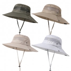 Cap Circumference:22"-24"(Adjustable ),Wide Brim Sun Fishing Bucket Hat with Logo