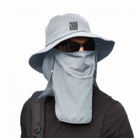 Logo Branded Customizable Sun Camping Bucket Hat W/ Neck Flap