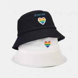 Personalized 100% Cotton Fisherman Hat Pride Rainbow Hat