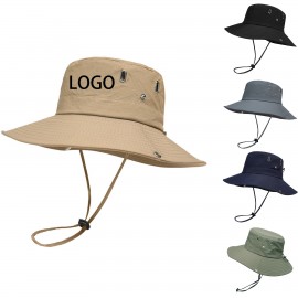 Wide Brim Bucket Hats with Logo