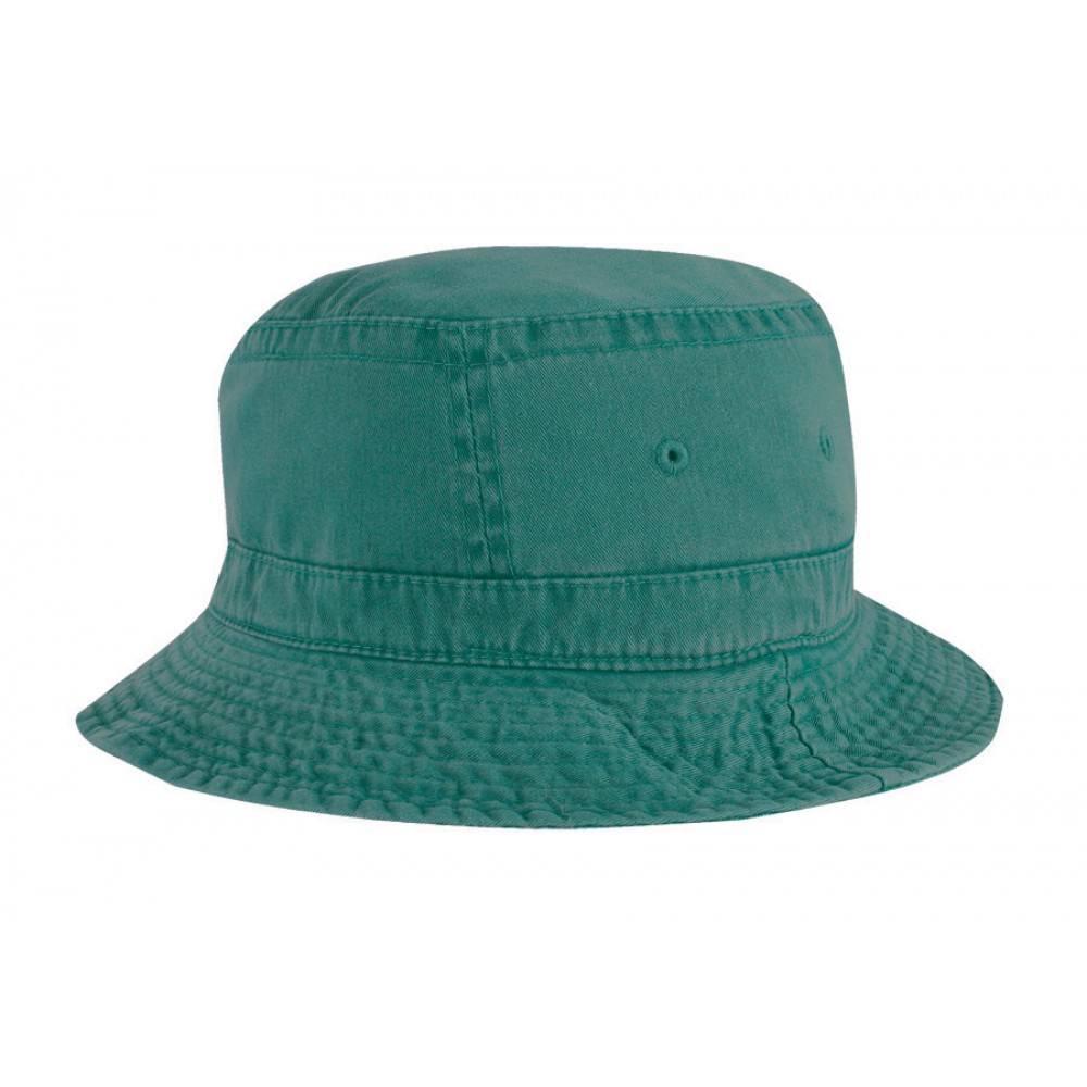 Embroidered Pigment Dyed Cotton Washed Bucket Hat
