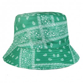 #58 Retro Flower Printed Bucket Hat Free Style Foldable Basin Hat with Logo
