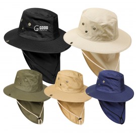 Sun Hat with Neck Flap with Logo  Sun Hat with Neck Flap with Logo