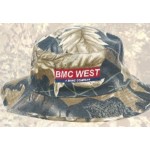 Wide Brim Camo Bucket Hat with Logo