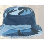 Custom Frayed Camo Bucket Hat