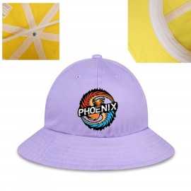 Logo Branded 100% Combed Cotton Full Color structured Bucket Hat, 6 panel